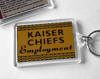 The Kaiser Chiefs Keyring made from CD Booklets