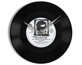 Culture Club "Do You Really Want To Hurt Me" 7" Vinyl Record Wall Clock UK NUMBER ONE 17 Oct - 6 Nov 1982