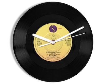 Madonna "Borderline" 7" Vinyl Record Wall Clock