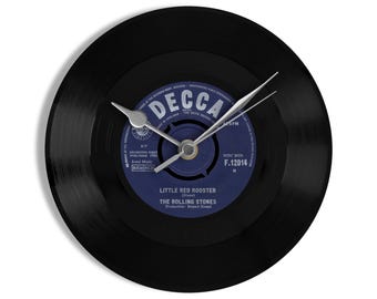 The Rolling Stones "Little Red Rooster" 7" Vinyl Record Wall Clock UK NUMBER ONE 3 Dec - 9 Dec 1964