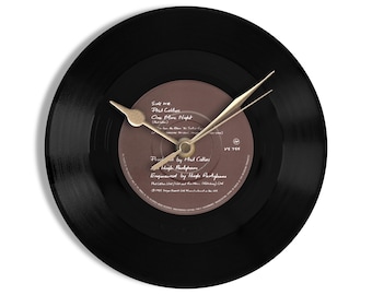 Phil Collins "One More Night" 7" Vinyl Record Wall Clock