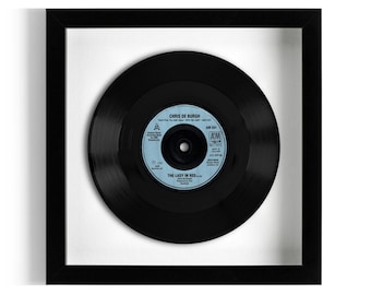 Chris De Burgh "The Lady In Red" Framed 7" Vinyl Record UK NUMBER ONE 27 Jul - 16 Aug 1986