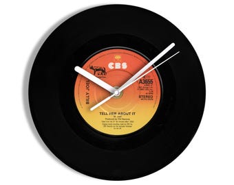 Billy Joel "Tell Her About It" 7" Vinyl Record Wall Clock