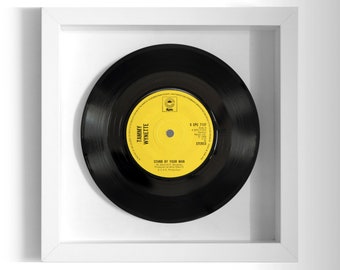 Tammy Wynette "Stand By Your Man" Framed 7" Vinyl Record UK NUMBER ONE 11 May - 31 May 1975
