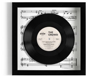 The Crowd "You'll Never Walk Alone" Framed 7" Vinyl Record UK NUMBER ONE 9 Jun - 22 Jun 1985
