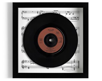 Billy Joel "Uptown Girl" Framed 7" Vinyl Record UK NUMBER ONE 30 Oct - 3 Dec 1983