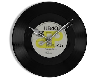 UB40 "Red Red Wine" 7" Vinyl Record Wall Clock UK NUMBER ONE 28 Aug - 17 Sep 1983