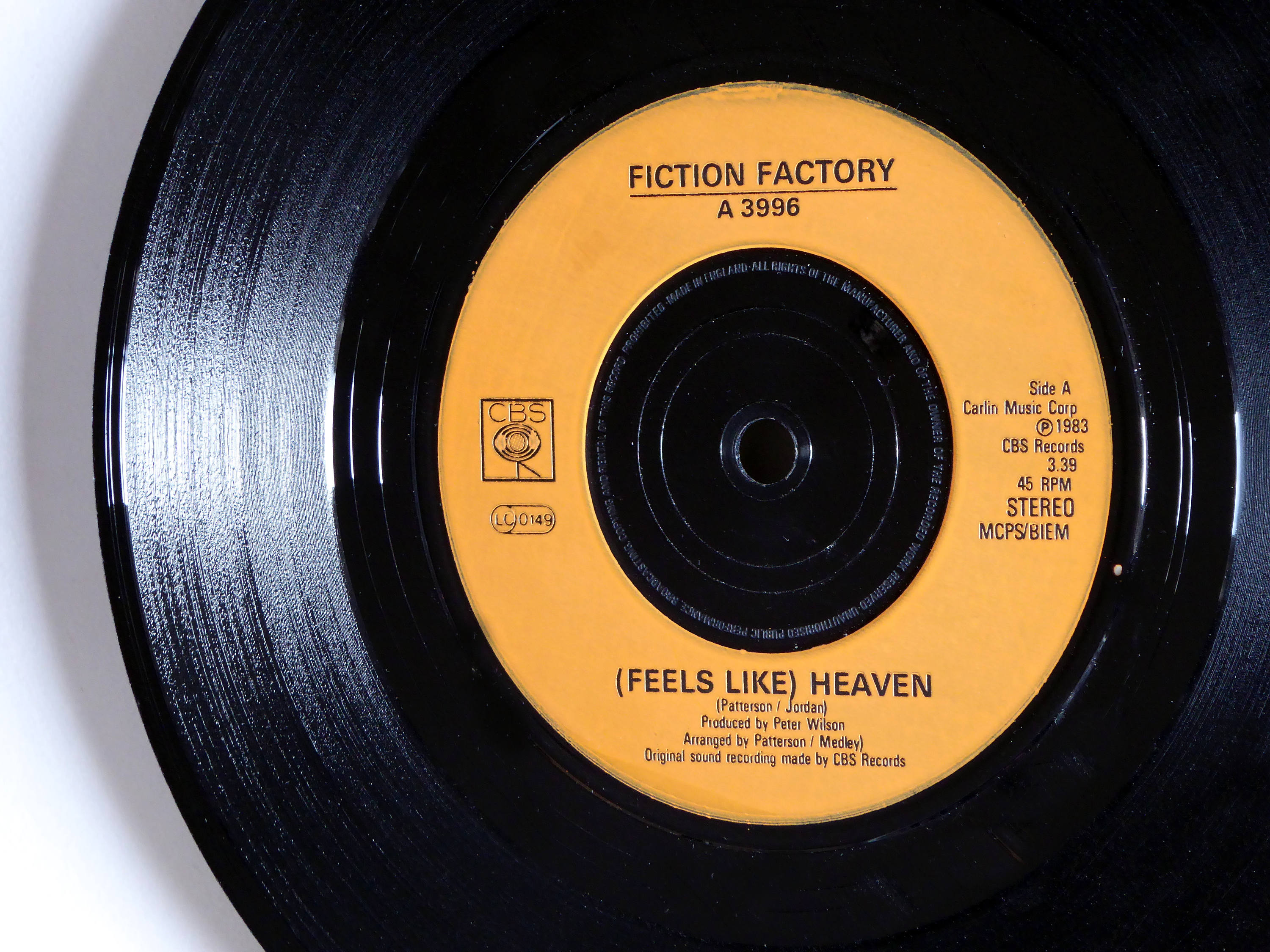 Fiction Factory (Feels Like) Heaven Framed 7 Vinyl Record