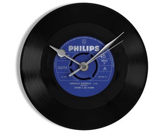 Esther & Abi Ofarim "Cinderella Rockefella" 7" Vinyl Record Wall Clock UK NUMBER ONE 28 Feb - 19 Mar 1968