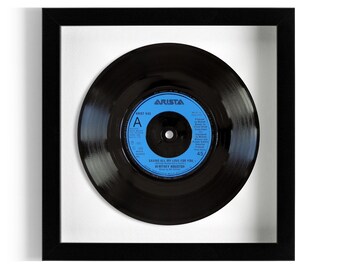 Whitney Houston "Saving All My Love For You" Framed 7" Vinyl Record UK NUMBER ONE 8 Dec - 21 Dec 1985