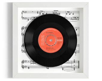 Elvis Presley "She's Not You" Framed 7" Vinyl Record UK NUMBER ONE 13 Sep - 3 Oct 1962