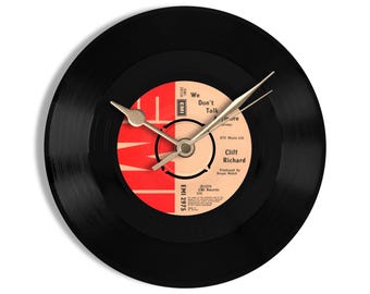 Cliff Richard "We Don't Talk Anymore" 7" Vinyl Record Wall Clock UK NUMBER ONE 19 Aug - 15 Sep 1979