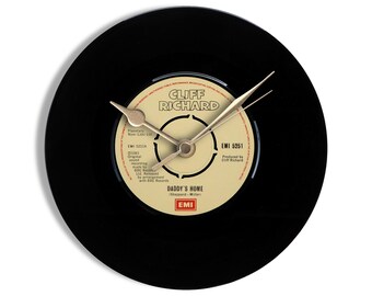 Cliff Richard "Daddy's Home" 7" Vinyl Record Wall Clock