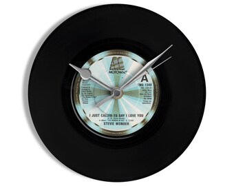 Stevie Wonder "I Just Called To Say I Love You" 7" Vinyl Record Wall Clock UK NUMBER ONE 2 Sep - 13 Oct 1984
