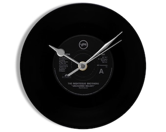 The Righteous Brothers "Unchained Melody" 7" Vinyl Record Wall Clock