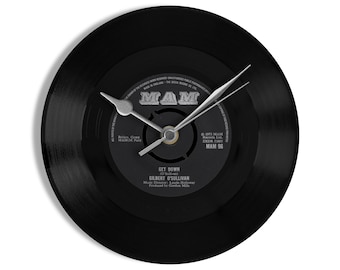 Gilbert O'Sullivan "Get Down" 7" Vinyl Record Wall Clock UK NUMBER ONE 1 Apr - 14 Apr 1973