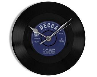 The Rolling Stones "It's All Over Now" 7" Vinyl Record Wall Clock UK NUMBER ONE 16 Jul - 22 Jul 1964