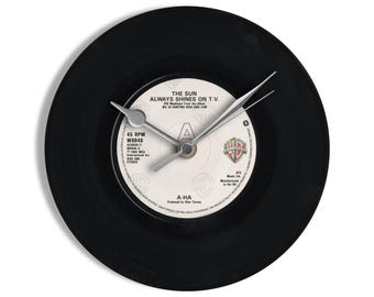 A-ha "The Sun Always Shines On TV" 7" Vinyl Record Wall Clock UK Number ONE 19 Jan - 1 Feb 1986