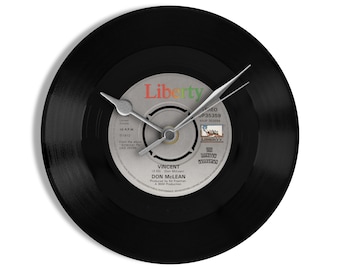 Don McLean "Vincent" 7" Vinyl Record Wall Clock UK NUMBER ONE 11 Jun - 24 Jun 1972
