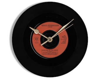 Bruce Springsteen "Dancing In the Dark" 7" Vinyl Record Wall Clock