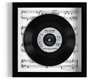 Phil Collins "Another Day In Paradise" Framed 7" Vinyl Record