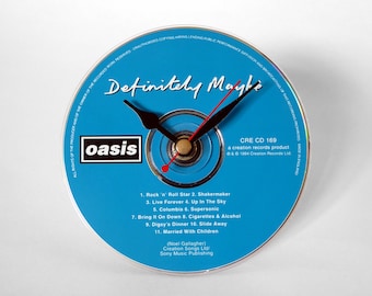 Oasis "Definitely Maybe" CD Clock and Keyring Gift Set