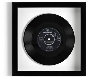The Beatles "I Feel Fine" Framed 7" Vinyl Record UK NUMBER ONE 10 Dec 1964 - 13 Jan 1965