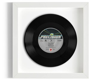 Marcels "Blue Moon" Framed 7" Vinyl Record UK NUMBER ONE 4 May - 17 May 1961