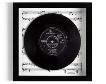The Beatles "Hello, Goodbye" Framed 7" Vinyl Record UK NUMBER ONE 6 Dec 1967 - 23 Jan 1968