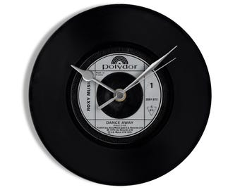 Roxy Music "Dance Away" 7" Vinyl Record Wall Clock