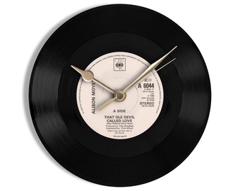 Alison Moyet "That Ole Devil Called Love" 7" Vinyl Record Wall Clock