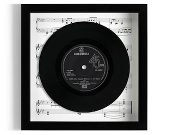 Benny Hill "Ernie (The Fastest Milkman In The West)" Framed 7" Vinyl Record UK NUMBER ONE 5 Dec 1970 - 1 Jan 1971