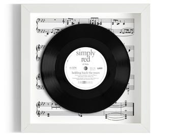 Simply Red "Holding Back The Years" Framed 7" Vinyl Record