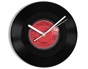 The Police "Every Little Thing She Does Is Magic" 7" Vinyl Record Wall Clock UK NUMBER ONE 8 Nov - 14 Nov 1981