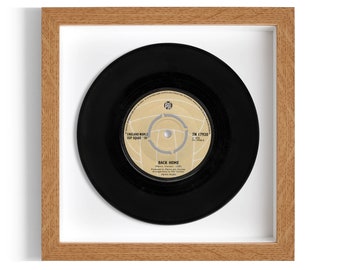 England World Cup Squad "Back Home" Framed 7" Vinyl Record UK NUMBER ONE 10 - 30 May 1970