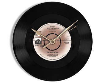 David Soul "Don't Give Up On Us" 7" Vinyl Record Wall Clock UK NUMBER ONE 9 Jan - 5 Feb 1977