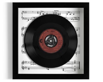 Billy Connolly "D.I.V.O.R.C.E." Framed 7" Vinyl Record UK NUMBER ONE 16 Nov - 22 Nov 1975
