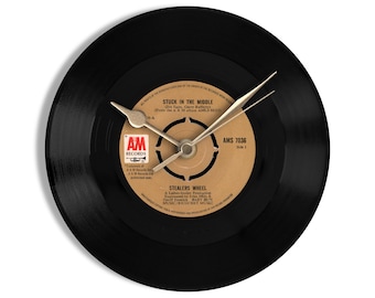 Stealers Wheel "Stuck In the Middle" 7" Vinyl Record Wall Clock