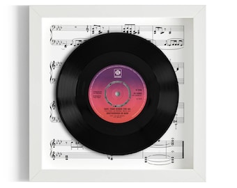 Brotherhood Of Man "Save Your Kisses For Me" Framed 7" Vinyl Record UK NUMBER ONE 21 Mar - 1 May 1976