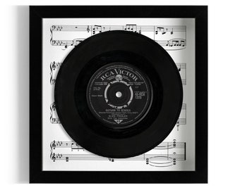 Elvis Presley "Return To Sender" Framed 7" Vinyl Record UK NUMBER ONE 13 Dec 1962 - 2 Jan 1963