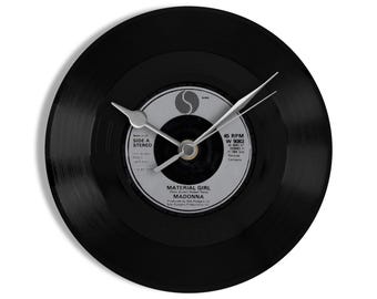 Madonna "Material Girl" 7" Vinyl Record Wall Clock