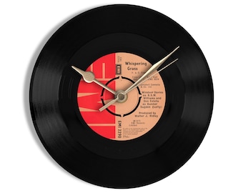 Windsor Davis as B.S.M Williams & Don Estelle as Gunner Sugden "Whispering Grass" 7" Vinyl Record Wall Clock UK NUMBER ONE 1 - 21 Jun 1975