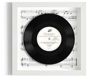 Elaine Paige and Barbara Dickson "I Know Him So Well" Framed 7" Vinyl Record UK NUMBER ONE 3 Feb - 2 Mar 1985