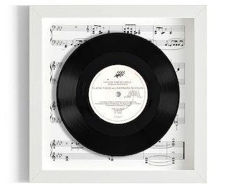 Elaine Paige & Barbara Dickson "I Know Him So Well" Framed 7" Vinyl Record UK NUMBER ONE 3 Feb - 2 Mar 1985