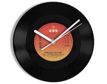 David Essex "Gonna Make You A Star" 7" Vinyl Record Wall Clock UK NUMBER ONE 10 Nov - 30 Nov 1974