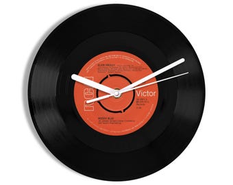 Elvis Presley "Moody Blue" 7" Vinyl Record Wall Clock