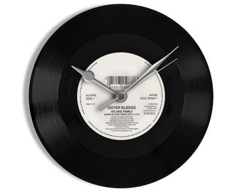Sister Sledge "We Are Family" 7" Vinyl Record Wall Clock