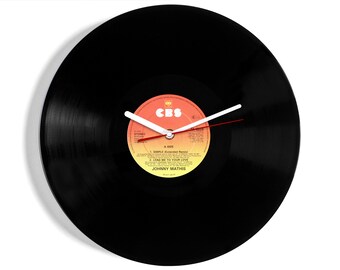 Johnny Mathis "Simple" Vinyl Record Wall Clock