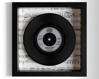 Foreigner "I Want To Know What Love Is" Framed 7" Vinyl Record UK NUMBER ONE 13 Jan - 2 Feb 1985