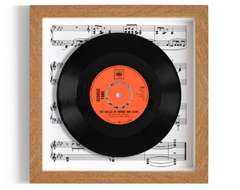 Georgie Fame "The Ballad Of Bonnie And Clyde" Framed 7" Vinyl Record UK NUMBER ONE 24 Jan - 30 Jan 1968